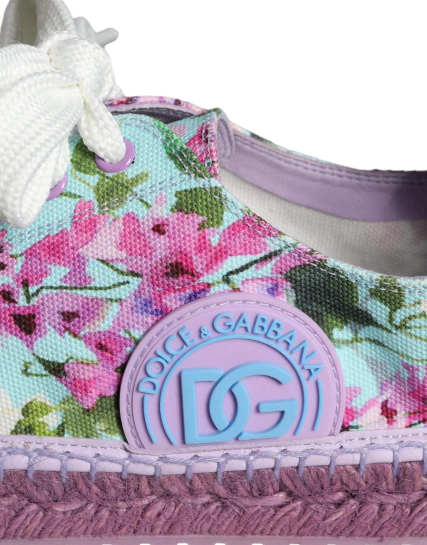 Dolce &amp; Gabbana Multicolor Canvas Floral Espadrilles Sneakers Shoes