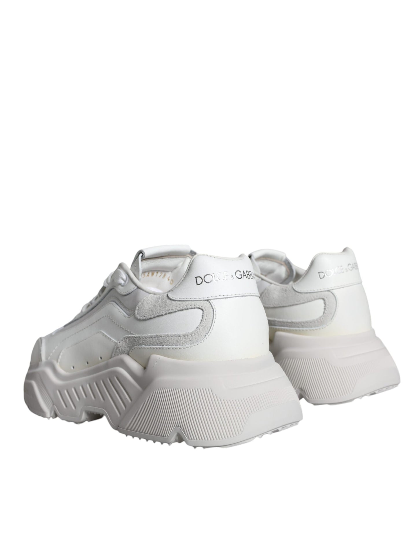 Dolce &amp; Gabbana White DAYMASTER Calf Leather Sneakers Shoes