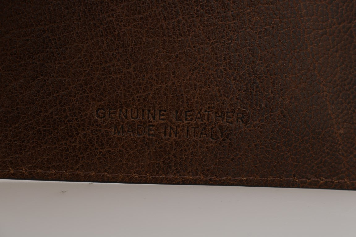 Billionaire Italian Couture Elegante Herrengeldbörse aus Leder in Braun