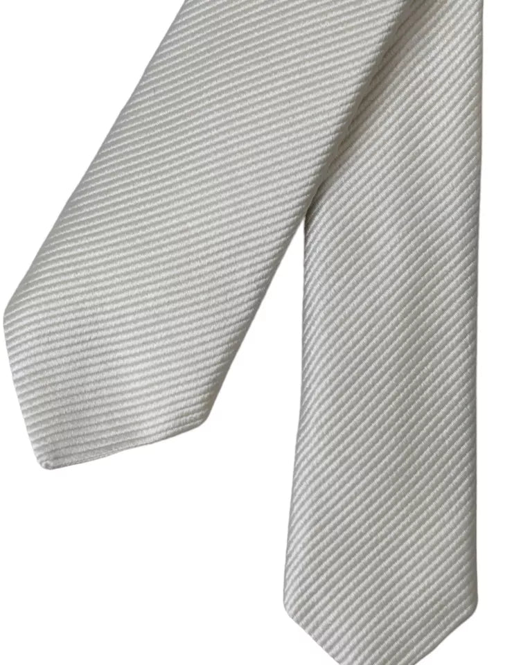 Dolce &amp; Gabbana White tie made of 100% silk, adjustable