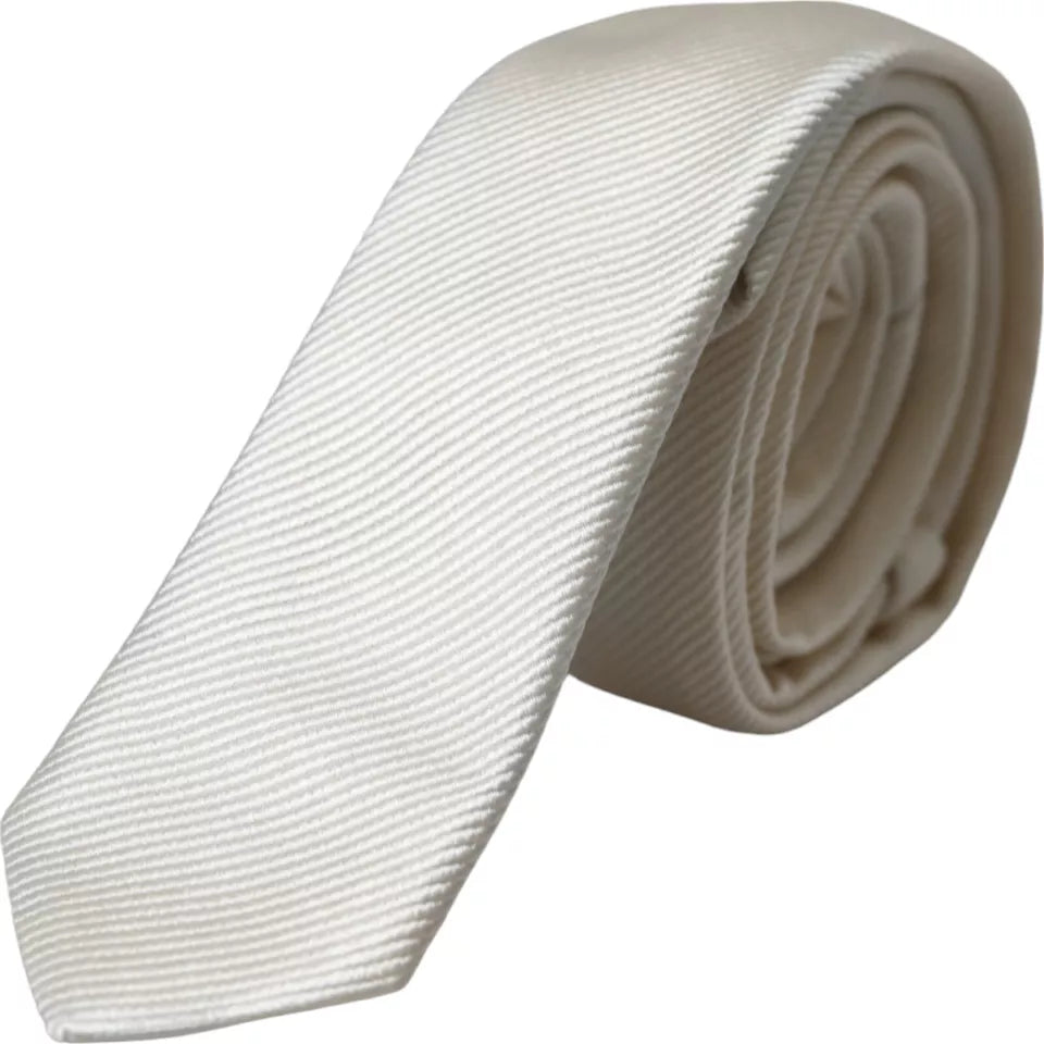 Dolce &amp; Gabbana White tie made of 100% silk, adjustable