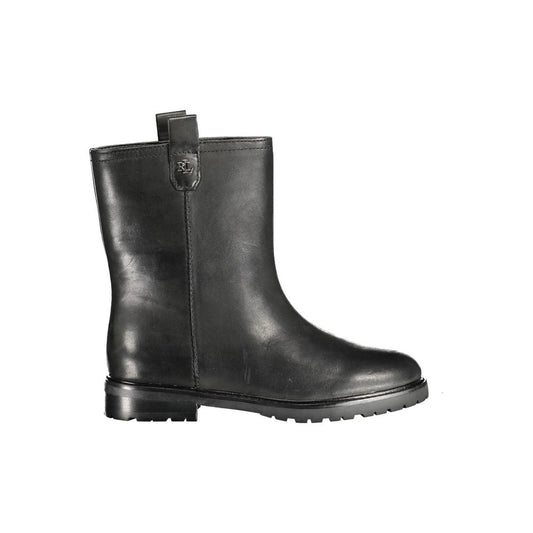 Ralph Lauren Schwarzer Polyester-Stiefel