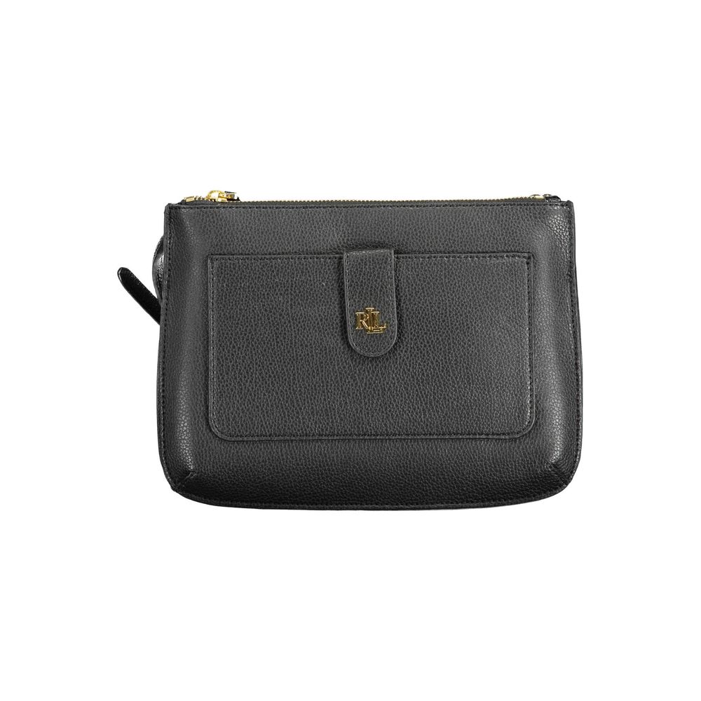 Ralph Lauren Schwarze Lederhandtasche