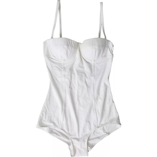 Dolce &amp; Gabbana White Swimsuit One Piece Women Beachwear Bikini