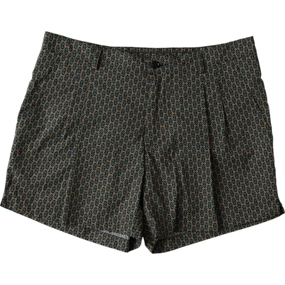 Dolce & Gabbana Braun gemusterte Bademode Badeshorts Bademode