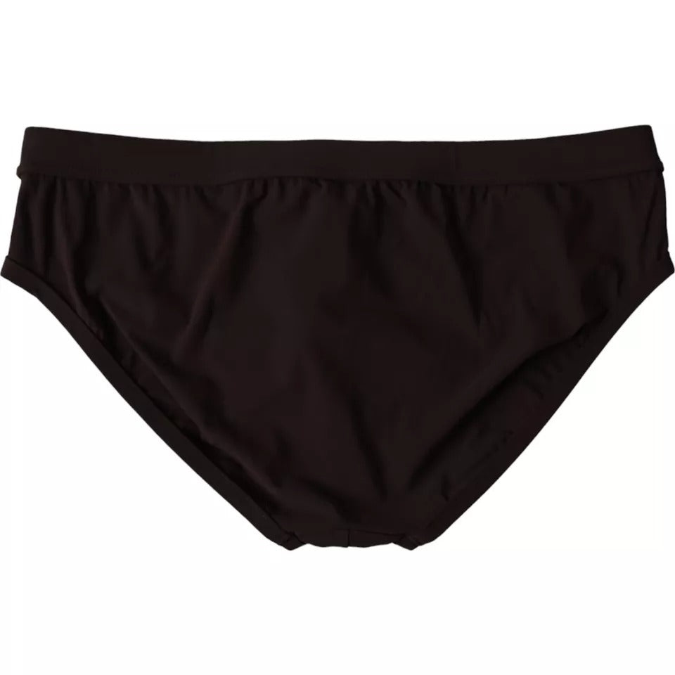 Dolce & Gabbana Schwarzes Nylon DG Logo Beachwear Brief Bademode Männer