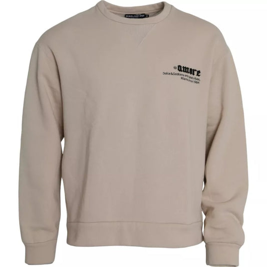 Dolce &amp; Gabbana Beige Crew Neck -neulepusero