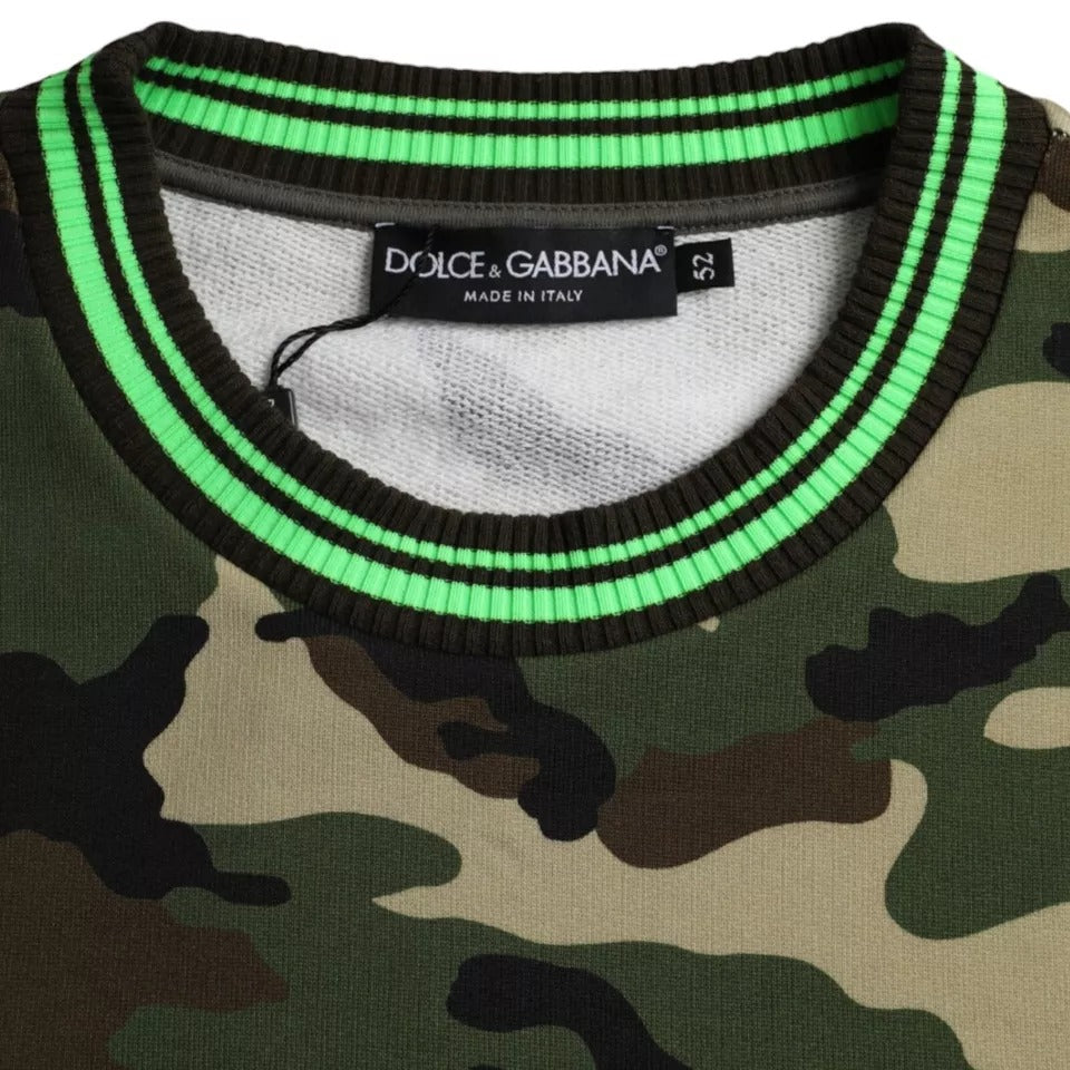 Dolce &amp; Gabbana Multicolor Camouflage Sweatshirt Pullover