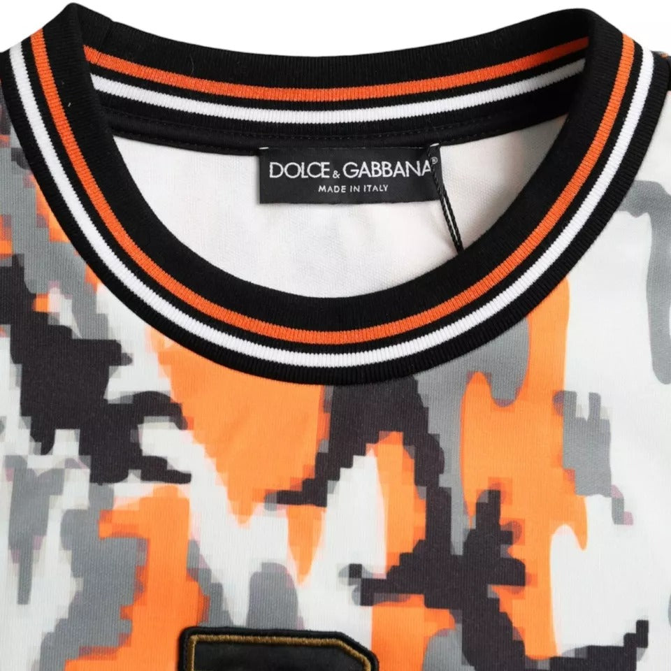 Dolce &amp; Gabbana Multicolor Camouflage Crew Neck Sweater