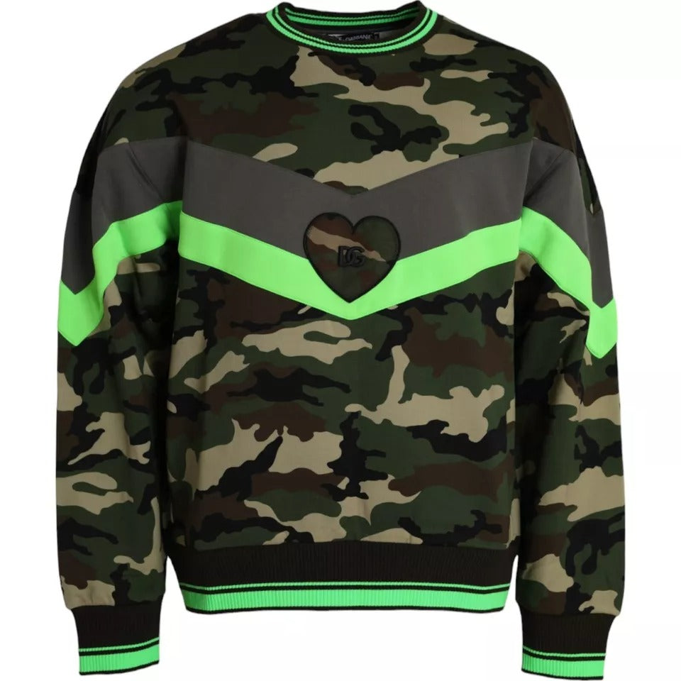 Dolce &amp; Gabbana Multicolor Camouflage Sweatshirt Pullover