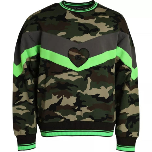 Dolce &amp; Gabbana Multicolor Camouflage Sweatshirt Pullover