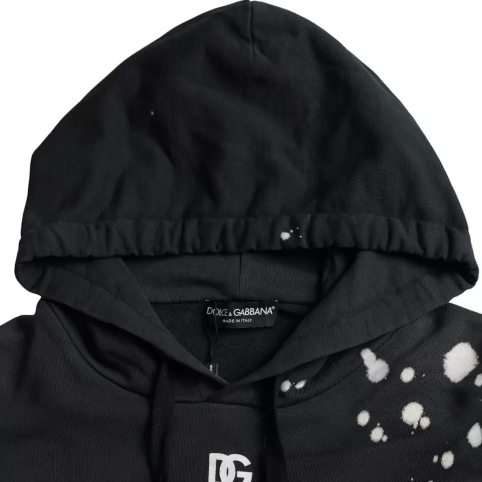 Dolce &amp; Gabbana Black Sicilian Hooded Sweatshirt Pullover