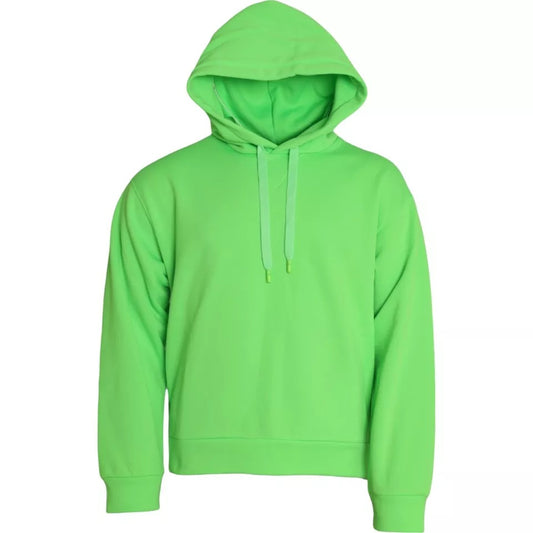 Dolce &amp; Gabbana Green Logo Hoodie Sweatshirt