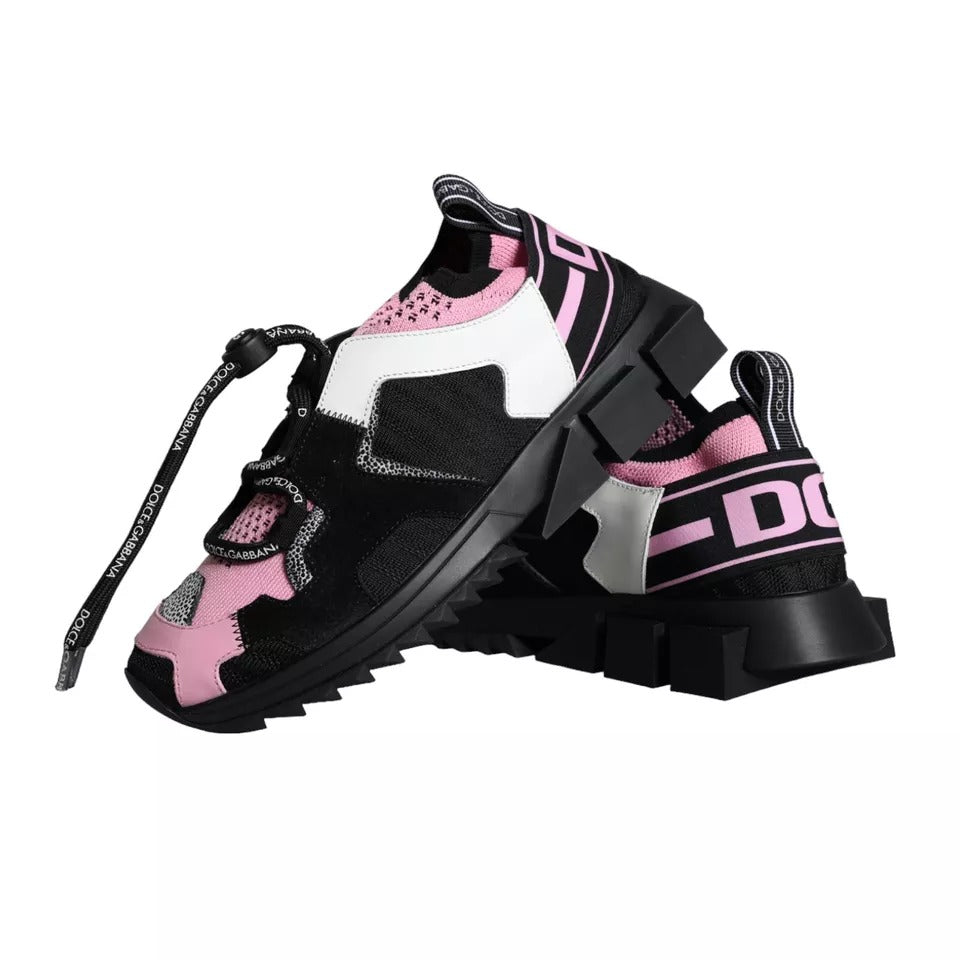 Dolce &amp; Gabbana Mustat Pink Mesh Sorrento Trekking Sneakers -kengät