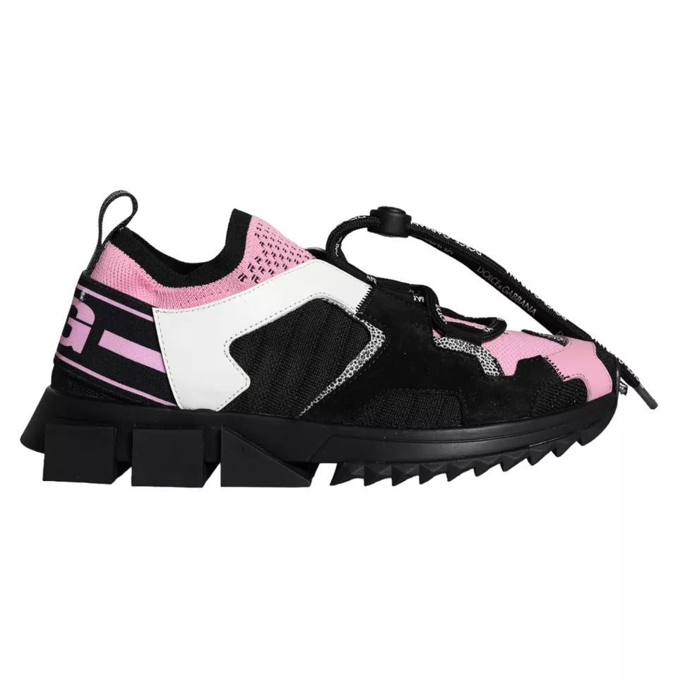 Dolce &amp; Gabbana Mustat Pink Mesh Sorrento Trekking Sneakers -kengät