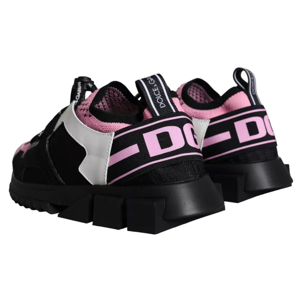 Dolce &amp; Gabbana Mustat Pink Mesh Sorrento Trekking Sneakers -kengät