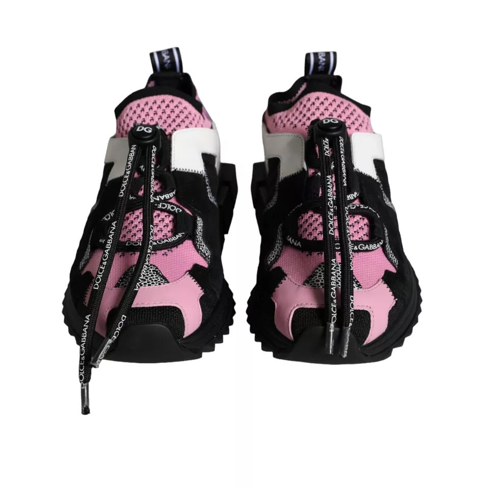 Dolce &amp; Gabbana Mustat Pink Mesh Sorrento Trekking Sneakers -kengät