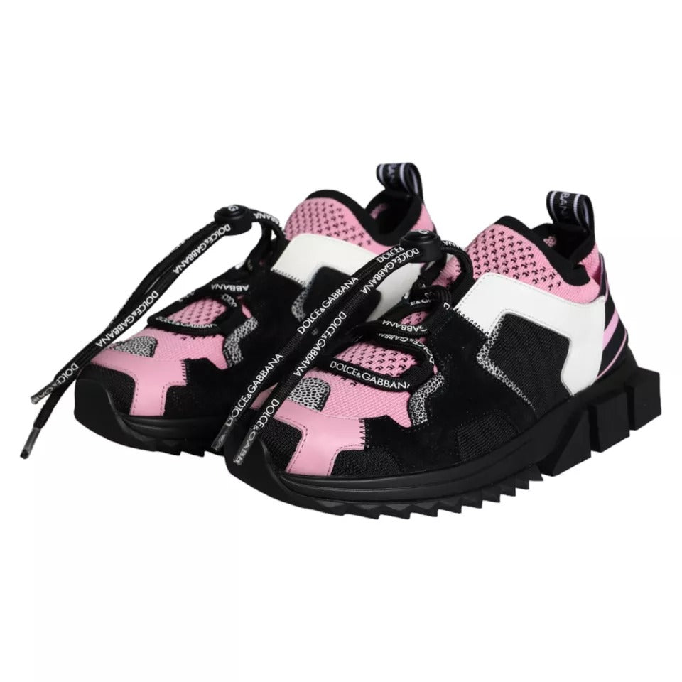 Dolce &amp; Gabbana Mustat Pink Mesh Sorrento Trekking Sneakers -kengät