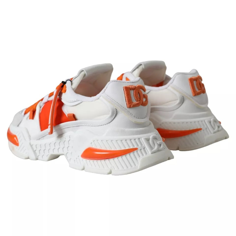 Dolce &amp; Gabbana White Orange Airmaster Low Top -lenkkarit