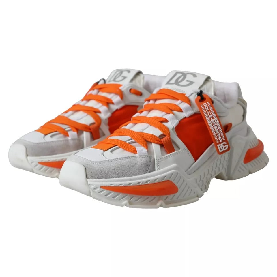 Dolce &amp; Gabbana White Orange Airmaster Low Top -lenkkarit