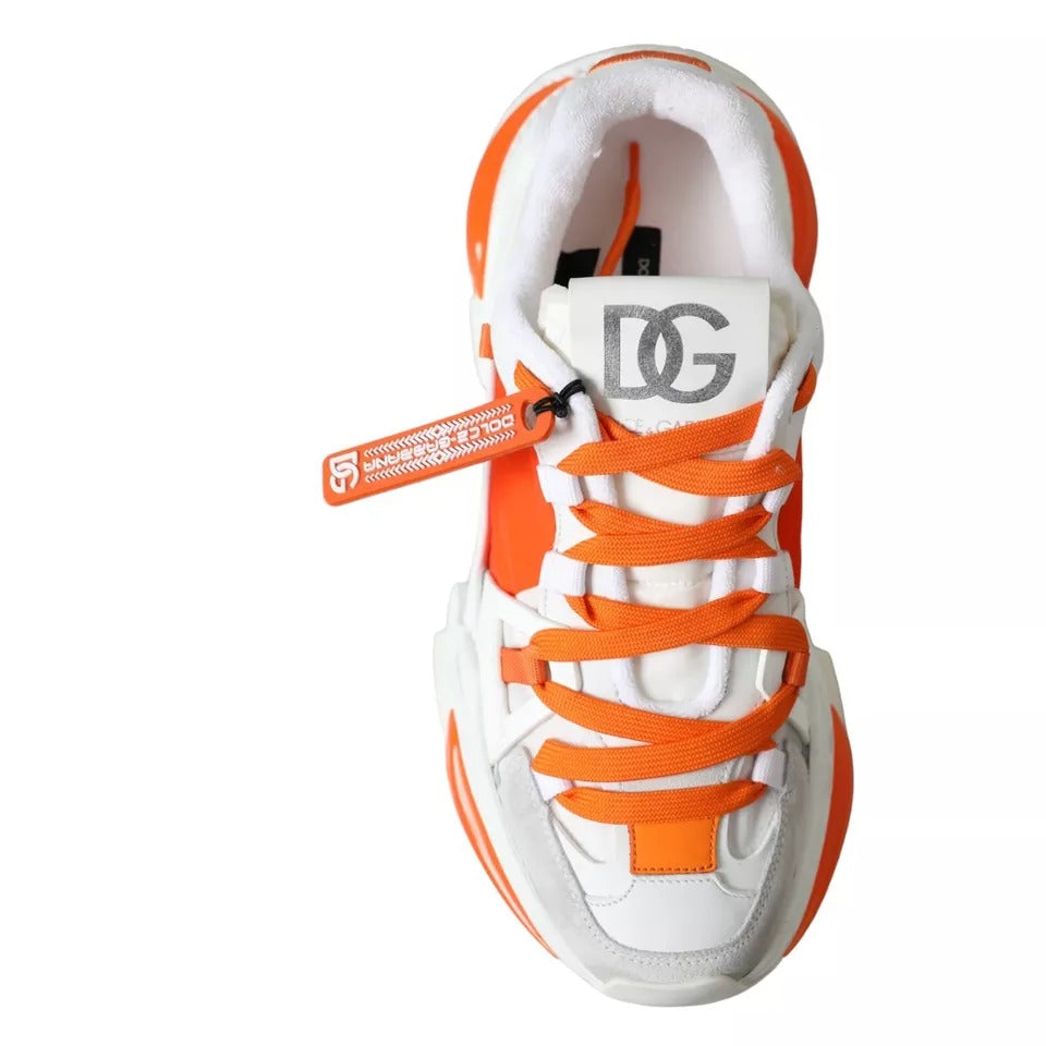 Dolce &amp; Gabbana White Orange Airmaster Low Top -lenkkarit