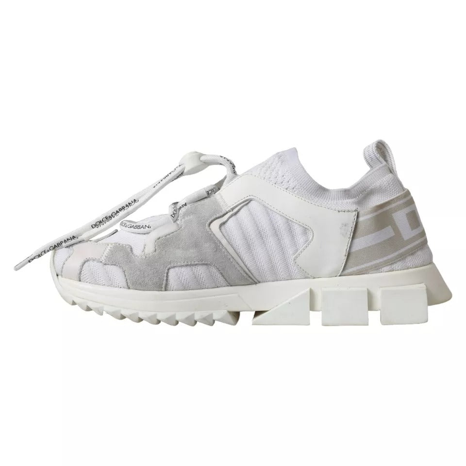 Dolce &amp; Gabbana White Mesh Sorrento Trekking Sneakers -kengät