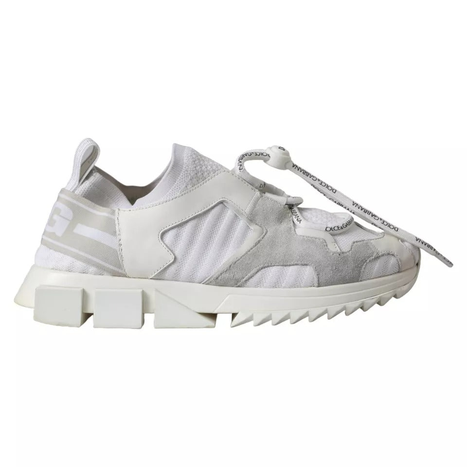 Dolce &amp; Gabbana White Mesh Sorrento Trekking Sneakers -kengät