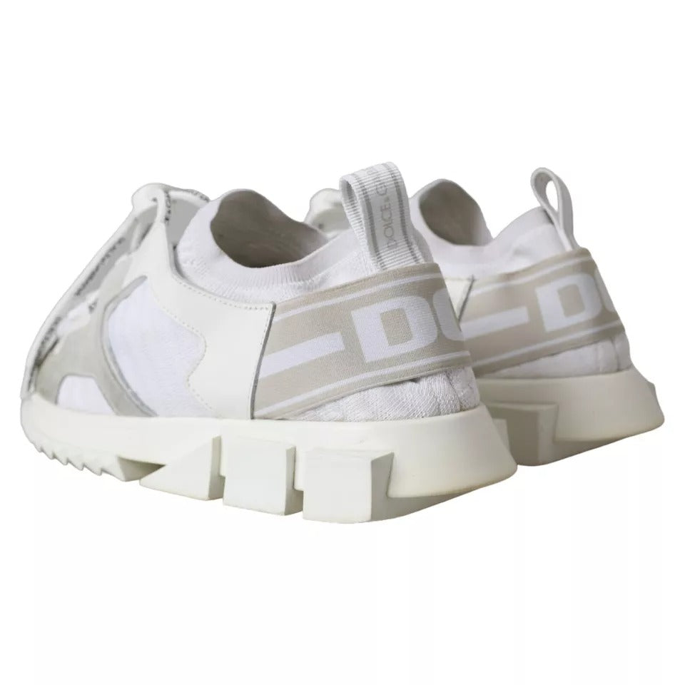 Dolce &amp; Gabbana White Mesh Sorrento Trekking Sneakers -kengät