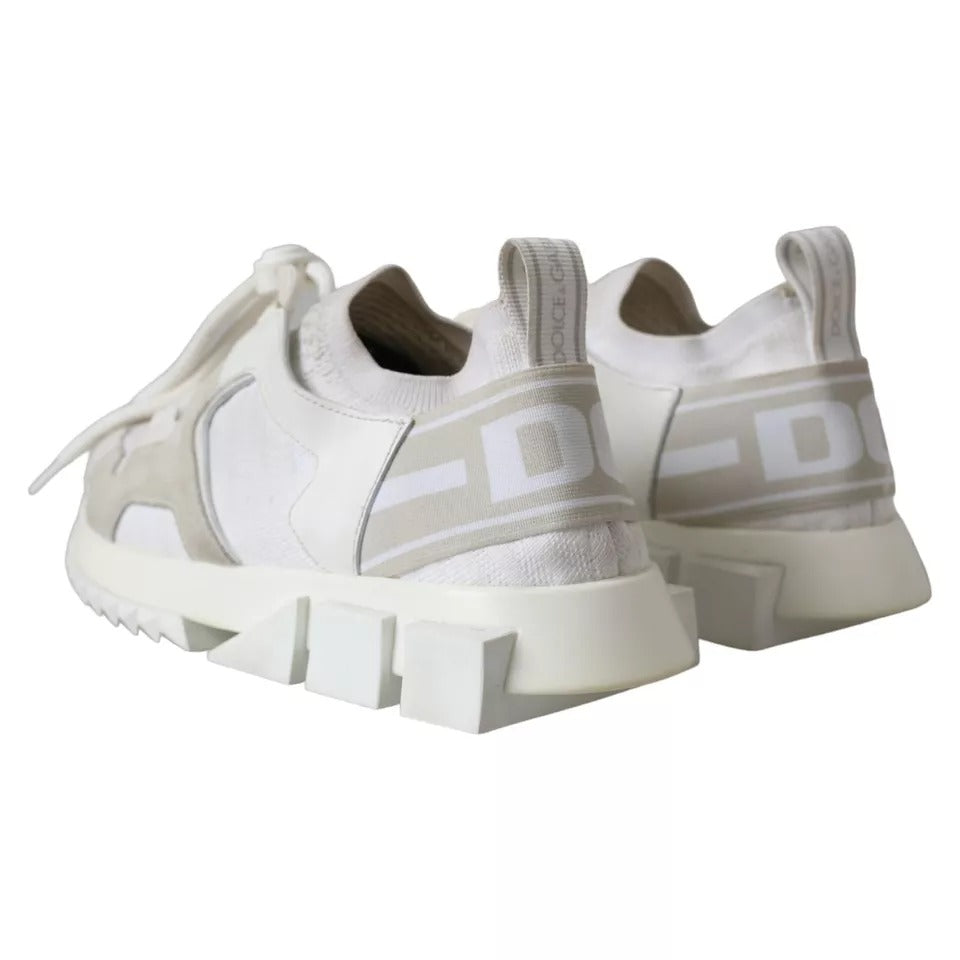 Dolce &amp; Gabbana White Mesh Sorrento Trekking Sneakers -kengät