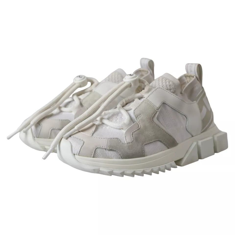 Dolce &amp; Gabbana White Mesh Sorrento Trekking Sneakers -kengät