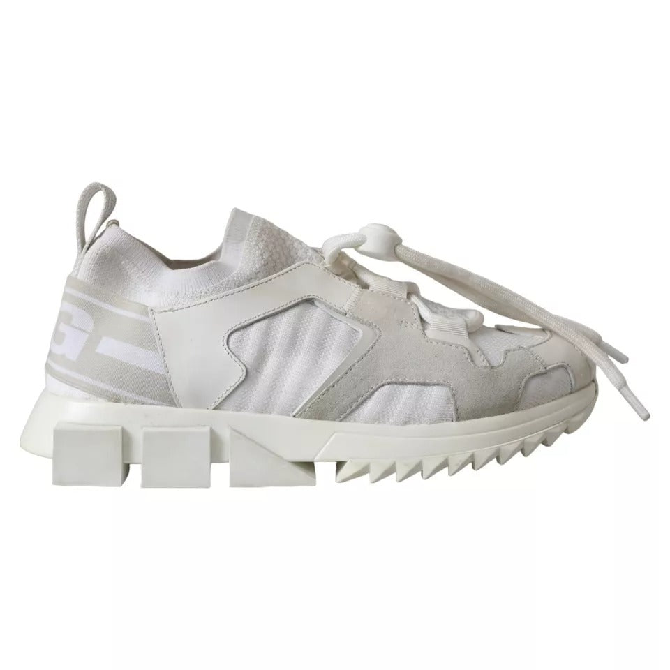 Dolce &amp; Gabbana White Mesh Sorrento Trekking Sneakers -kengät