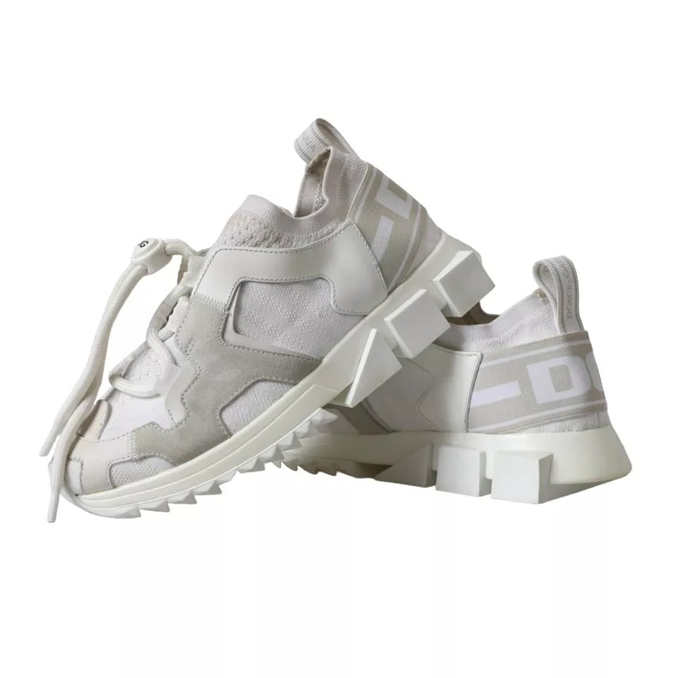 Dolce &amp; Gabbana White Mesh Sorrento Trekking Sneakers -kengät