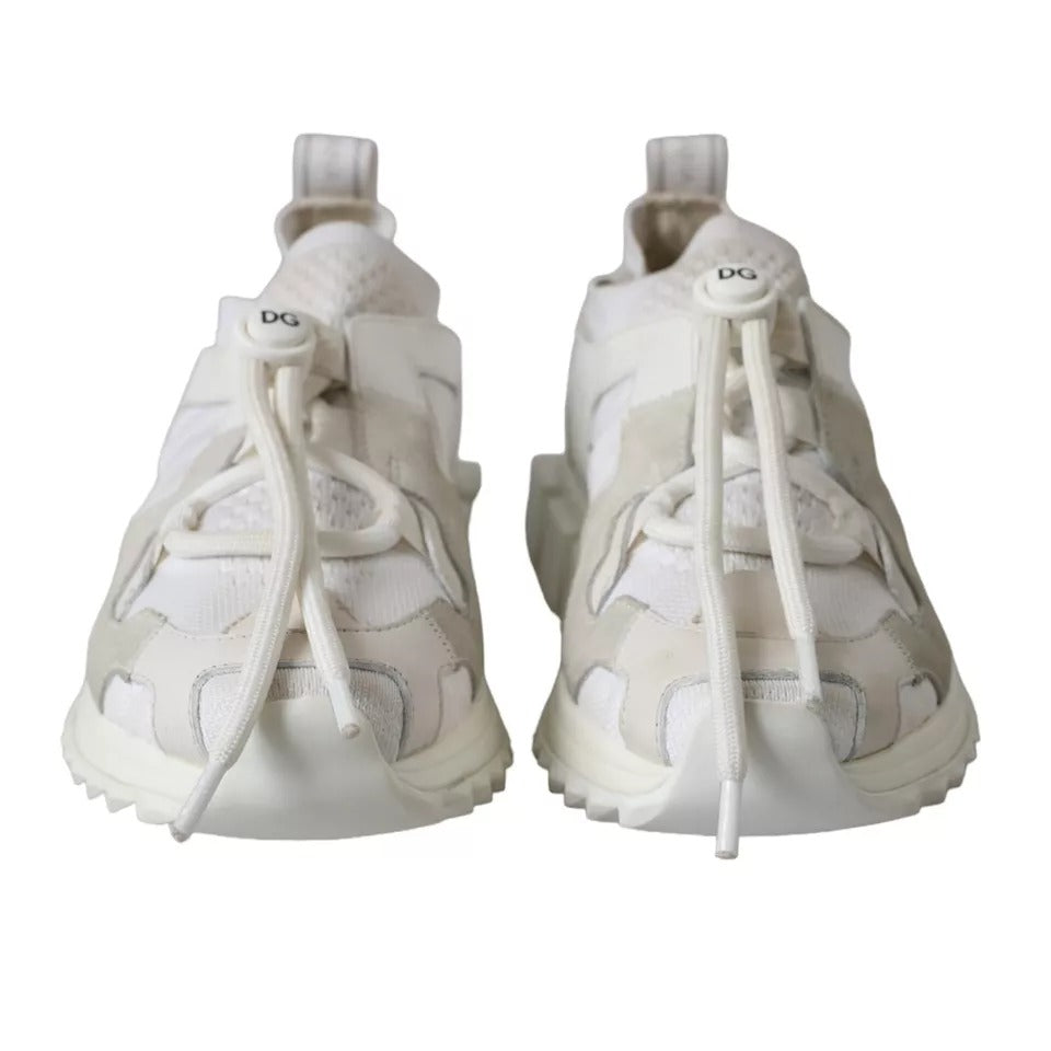 Dolce &amp; Gabbana White Mesh Sorrento Trekking Sneakers -kengät