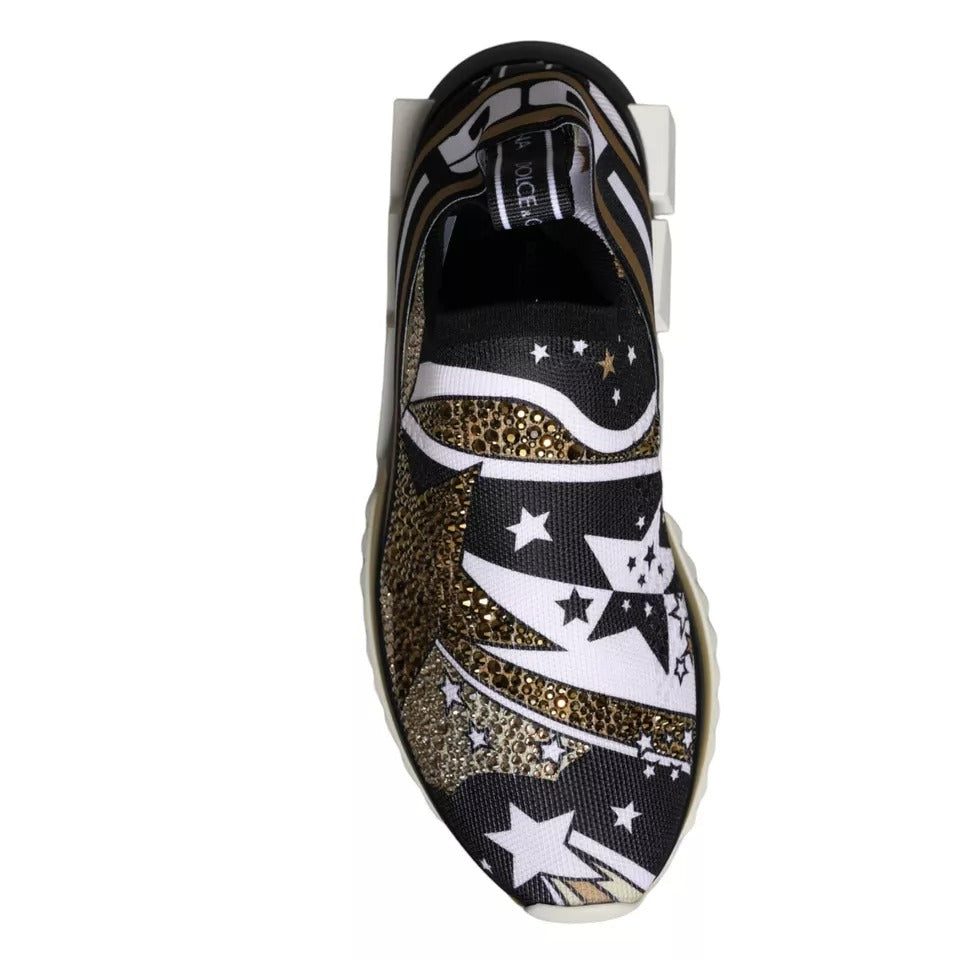 Dolce & Gabbana Multicolor Comet Star Print Sorrento Turnschuhe Schuhe