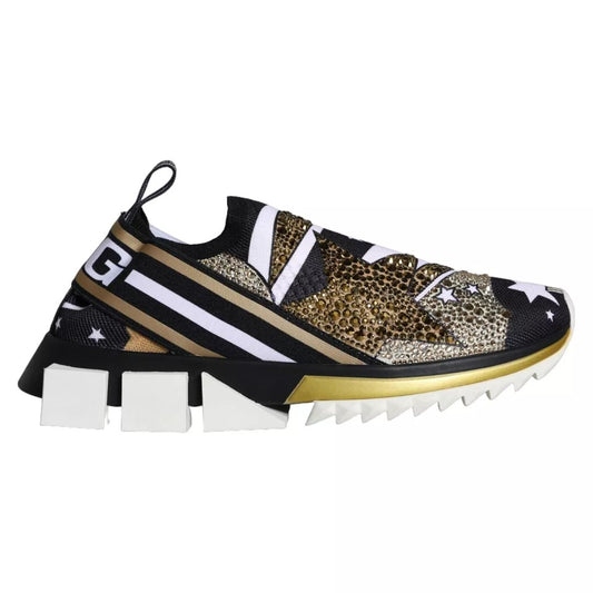 Dolce &amp; Gabbana Multicolor Comet Star Print Sorrento Sneakers Shoes