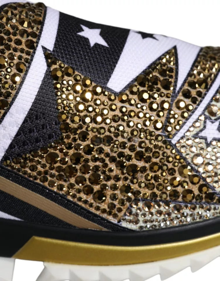 Dolce &amp; Gabbana Multicolor Comet Star Print Sorrento Sneakers Shoes