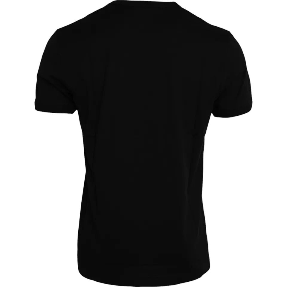 Dolce &amp; Gabbana Black cotton round neck short sleeve t-shirt