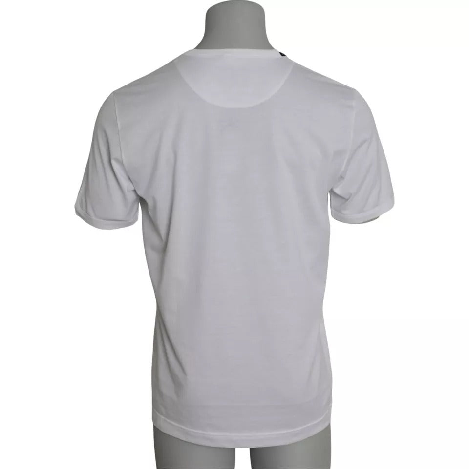 Dolce &amp; Gabbana White cotton round neck short sleeve t-shirt