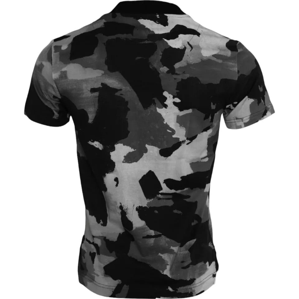 Dolce &amp; Gabbana multicolor camouflage cotton round neck T-shirt