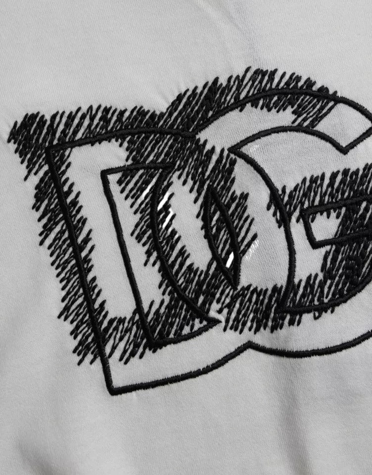 Dolce &amp; Gabbana White Logo Crew Neck Short Sleeve T-Shirt