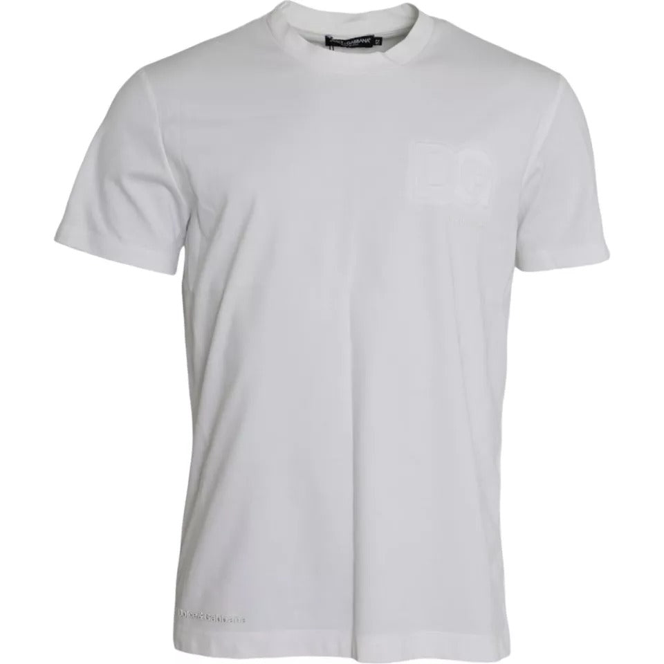 Dolce &amp; Gabbana White Logo Crew Neck Short Sleeve T-Shirt