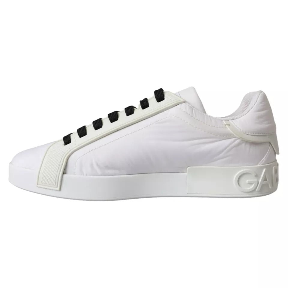 Dolce & Gabbana Weiß Portofino Logo Low Top Trainer Turnschuhe Schuhe