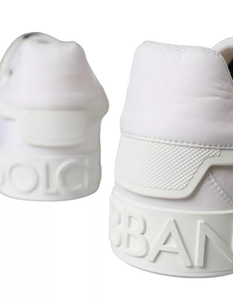 Dolce & Gabbana Weiß Portofino Logo Low Top Trainer Turnschuhe Schuhe