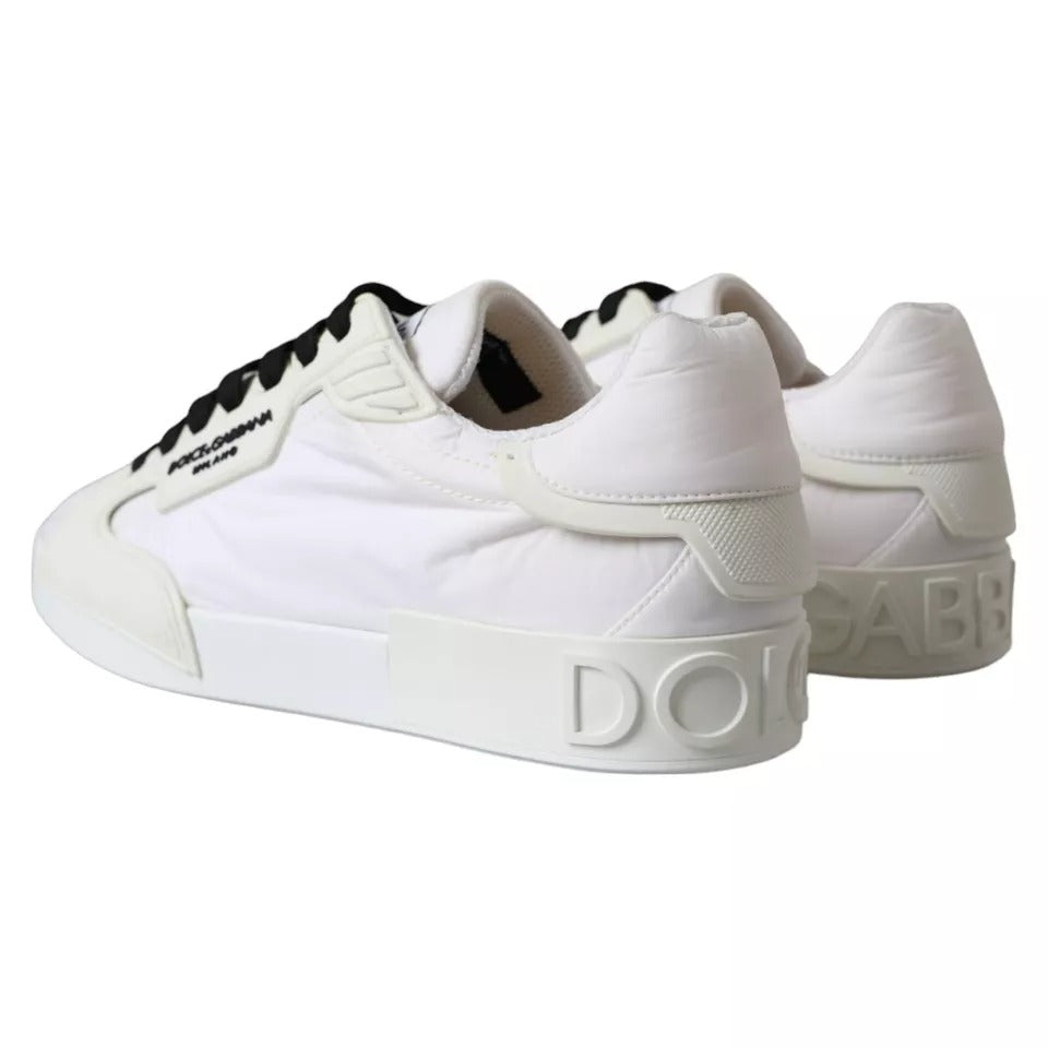 Dolce & Gabbana Weiß Portofino Logo Low Top Trainer Turnschuhe Schuhe