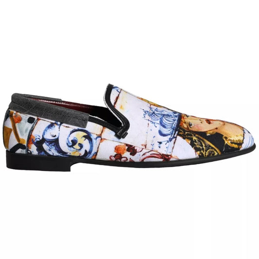 Dolce &amp; Gabbana Multicolor Madonna Majolica Amalfi Miesten Loafers -kengät