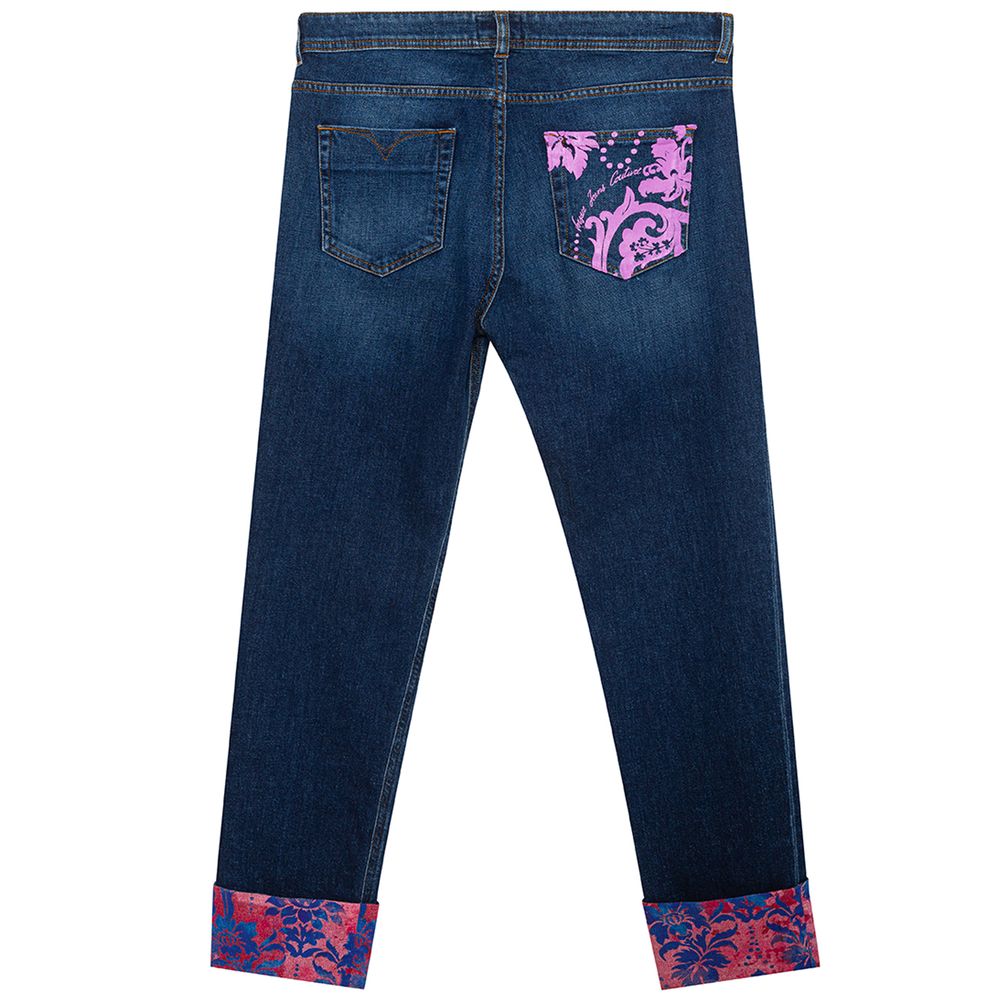 Versace Jeans Blaue Baumwolljeans & Hose