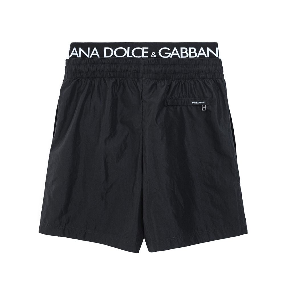 Dolce & Gabbana Schwarze Polyester-Badebekleidung