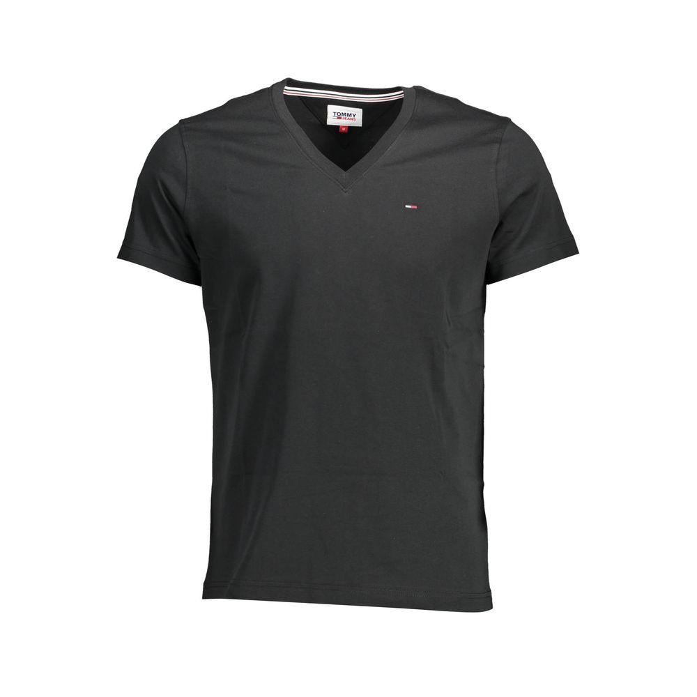 Tommy Hilfiger Schwarzes T-Shirt aus Baumwolle