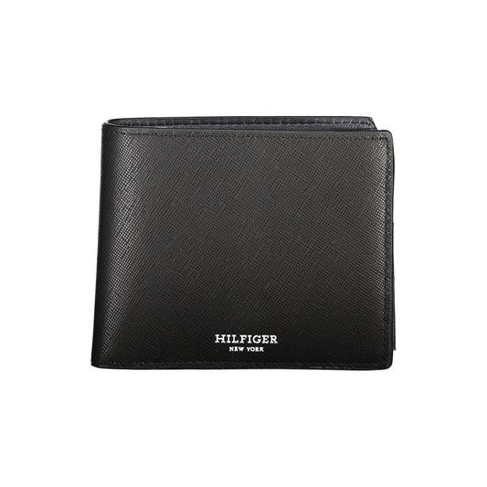 Tommy Hilfiger Schwarzes Leder Portemonnaie