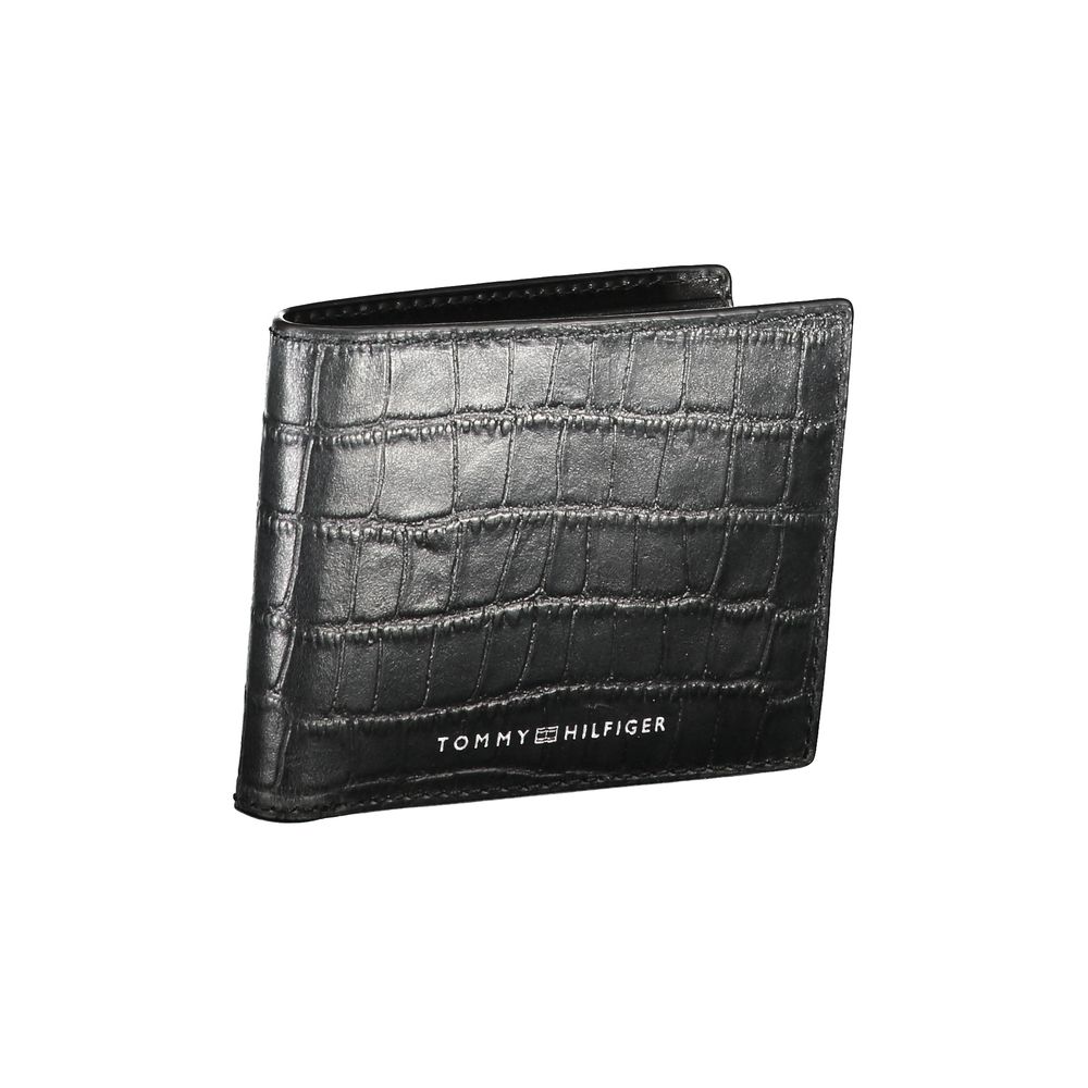 Tommy Hilfiger Schwarzes Leder Portemonnaie